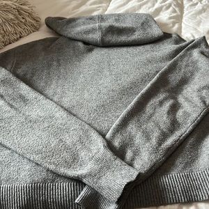 Gray sweater with hood. Very soft. Good condition